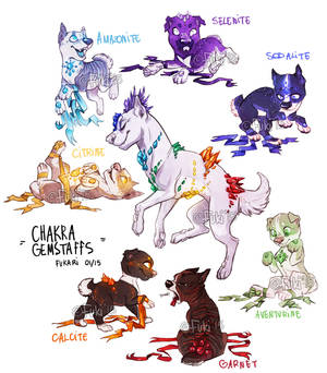 chakra gemstaffs - adoptable auctions - CLOSED