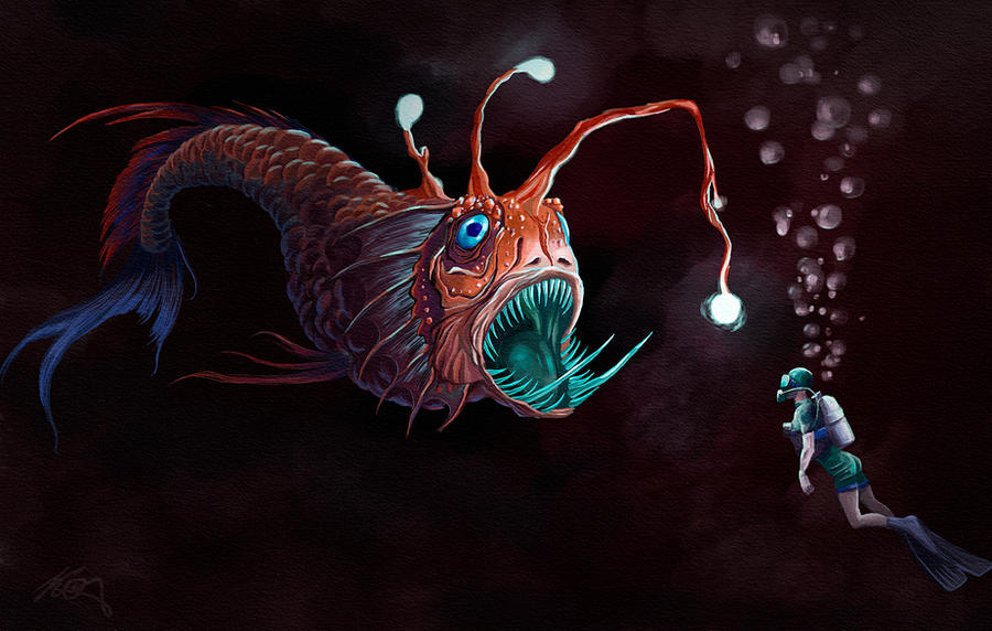 Sabertooth Goldfish saber-toothed fish by AlexanderKorolev on DeviantArt