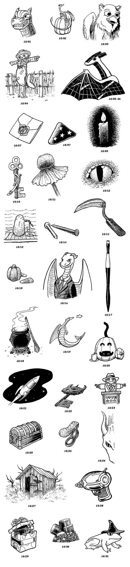Inktober 2016 by thereallinebyline