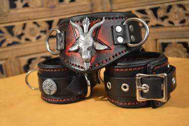 Baphomet Cuffs and Collar