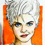 Watercolor face study.