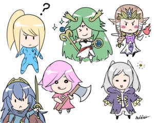 ssb4 chibi sketches