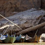 floating fishing boats