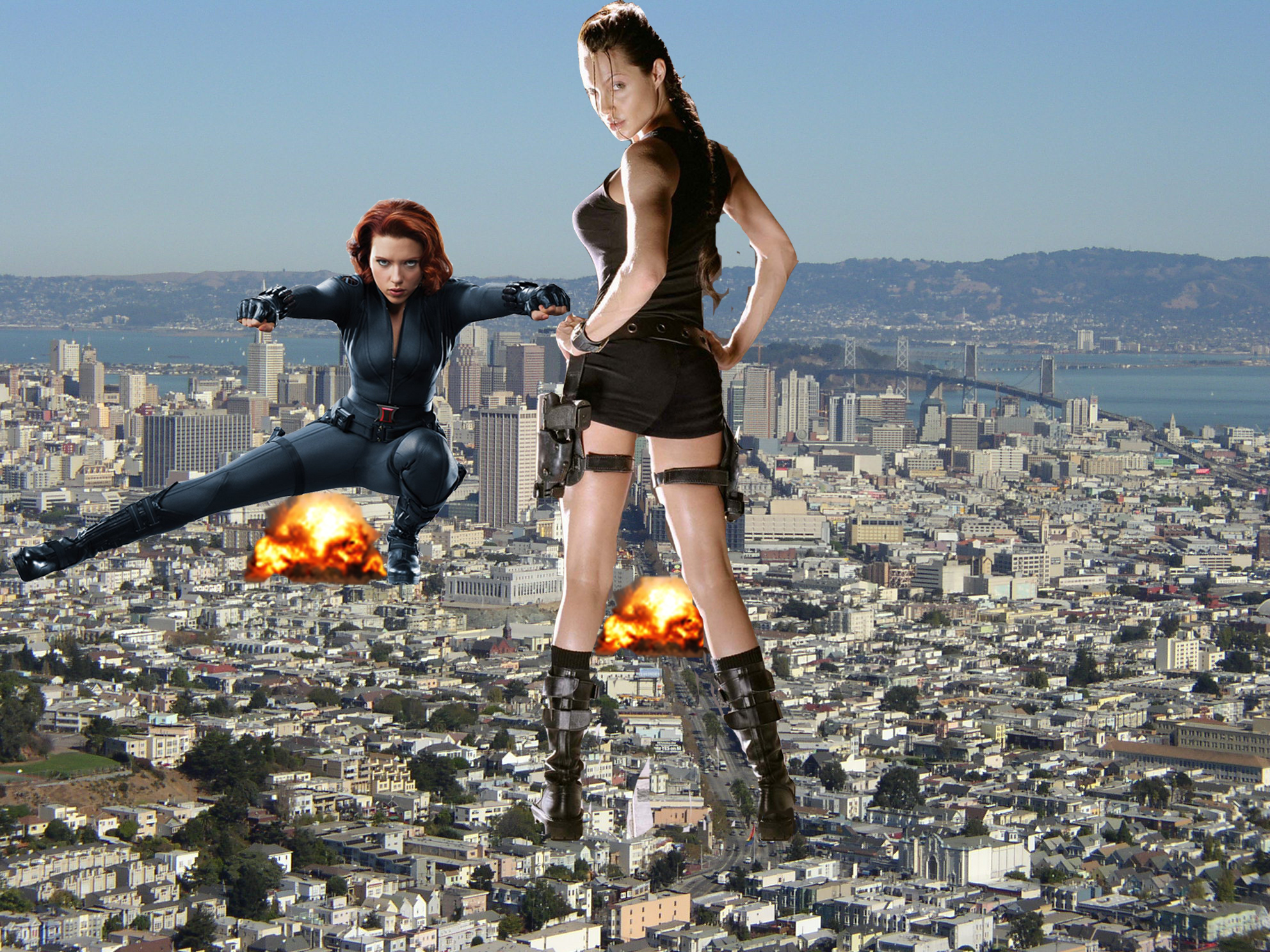 BLACK WIDOW VS LARA CROFT