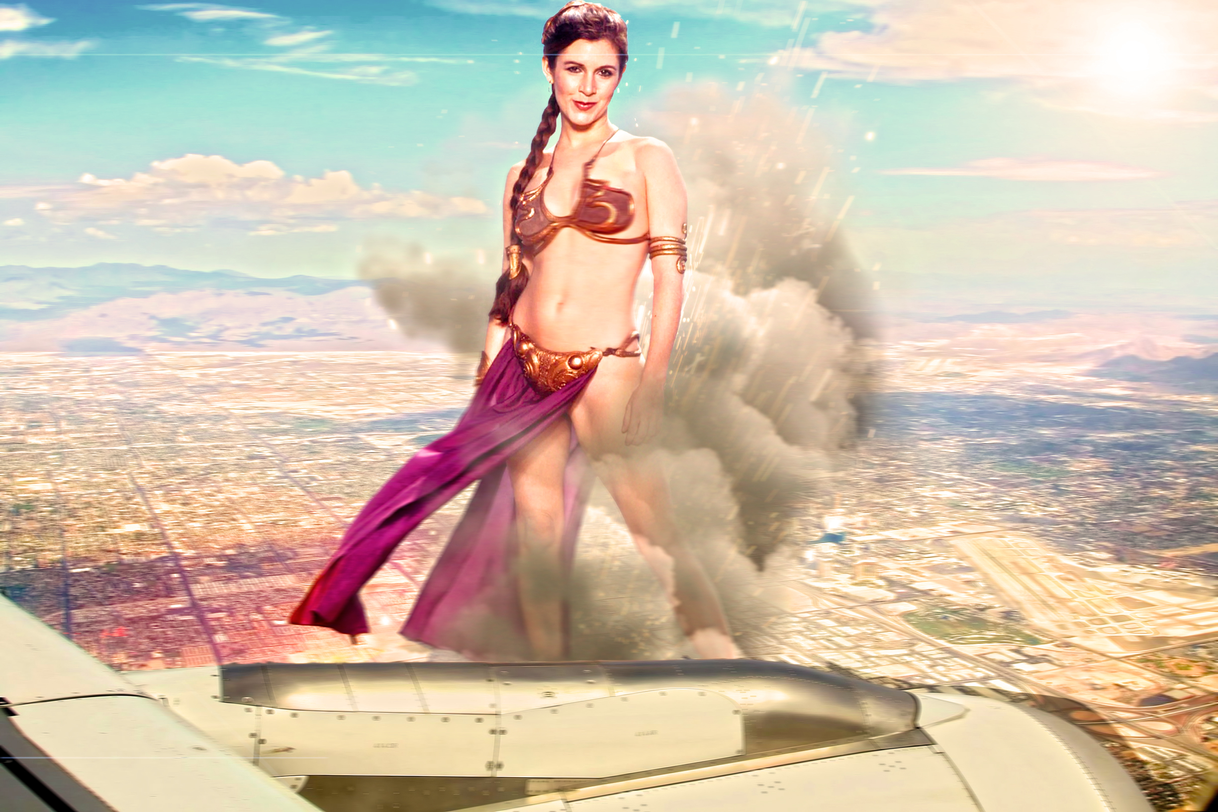Mega Giantess Leia Organa Finds a New Toy! (POV) by darthbriboy on