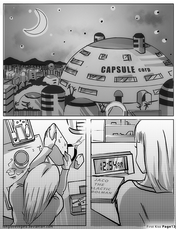 Dbz: Bulma and Vegeta - Firstkiss: Chapter 1, Pg13