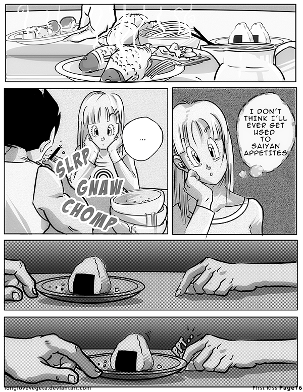 Dbz: Bulma and Vegeta - Firstkiss: Chapter 1, Pg16 by longlovevegeta