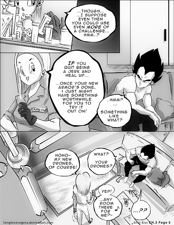 Dbz: Bulma and Vegeta - Firstkiss: Chapter 3, Pg5