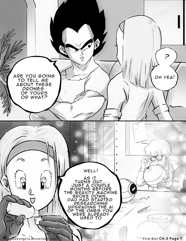 Dbz: Bulma and Vegeta - Firstkiss: Chapter 3, Pg7