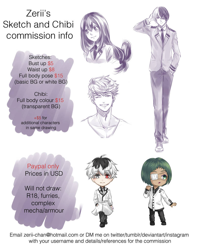 pix Bust Up Drawing Reference sketch and chibi commissions closed