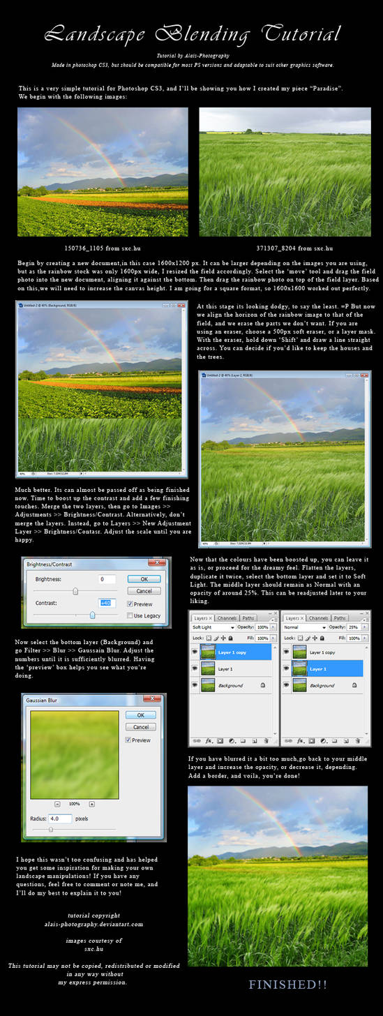 Landscape Blending Tutorial by alais-photography
