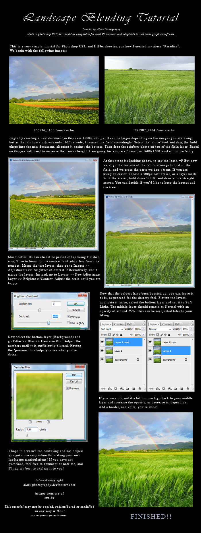 Landscape Blending Tutorial by alais-photography