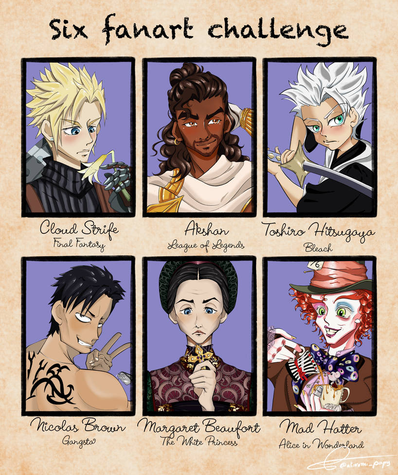 Six Fans Six fan art Challenge ~ No2 by SpectoPapy on DeviantArt