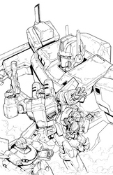 IDW Optimus Prime #6 - Line Art