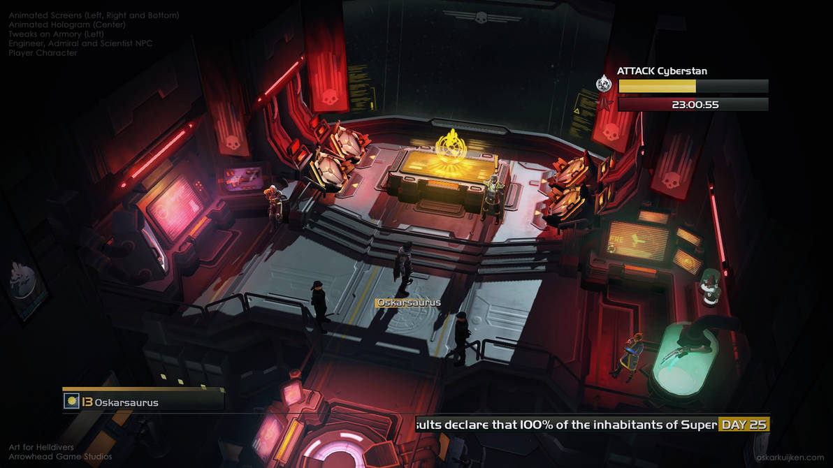 Helldivers - Ship Interior by OskarKuijken