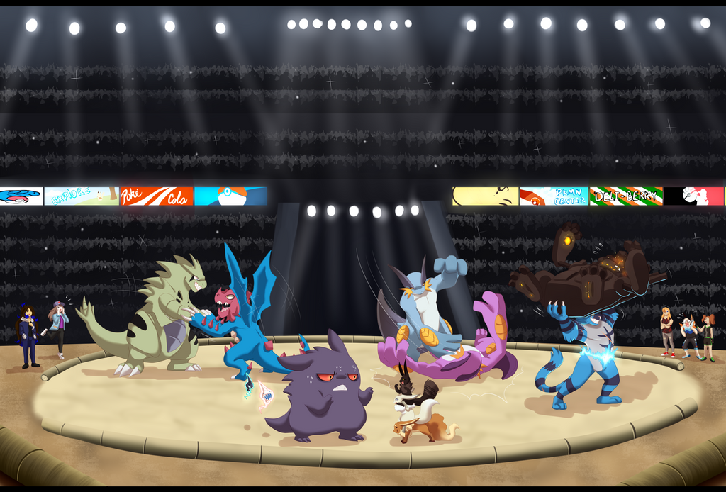 Pokemon Sumo Deviantart Sports Event - Sumo Wrestling by RandomComicSheet on DeviantArt