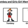 Tomboy and Girly Girl Meme Template