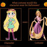 Star Butterfly wears as Rapunzel for Halloween