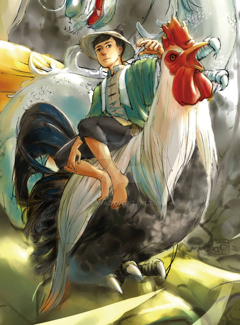 Fairy riding a fowl by chiaya on DeviantArt
