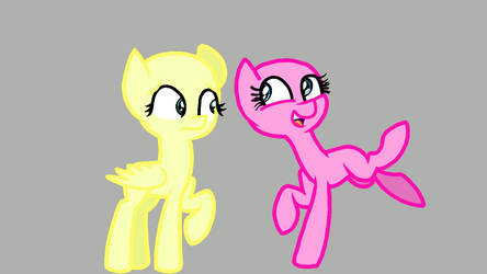 Mlp fluttershy and pinkie pie base