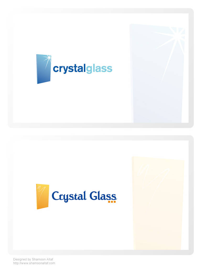 Crystal Glass Logo Design by shamoonaltaf on DeviantArt