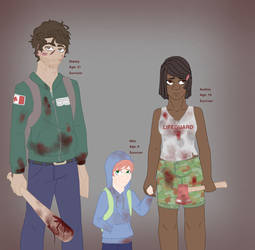 Marley, Milo and Audrey (Zombie Survivor OC's)