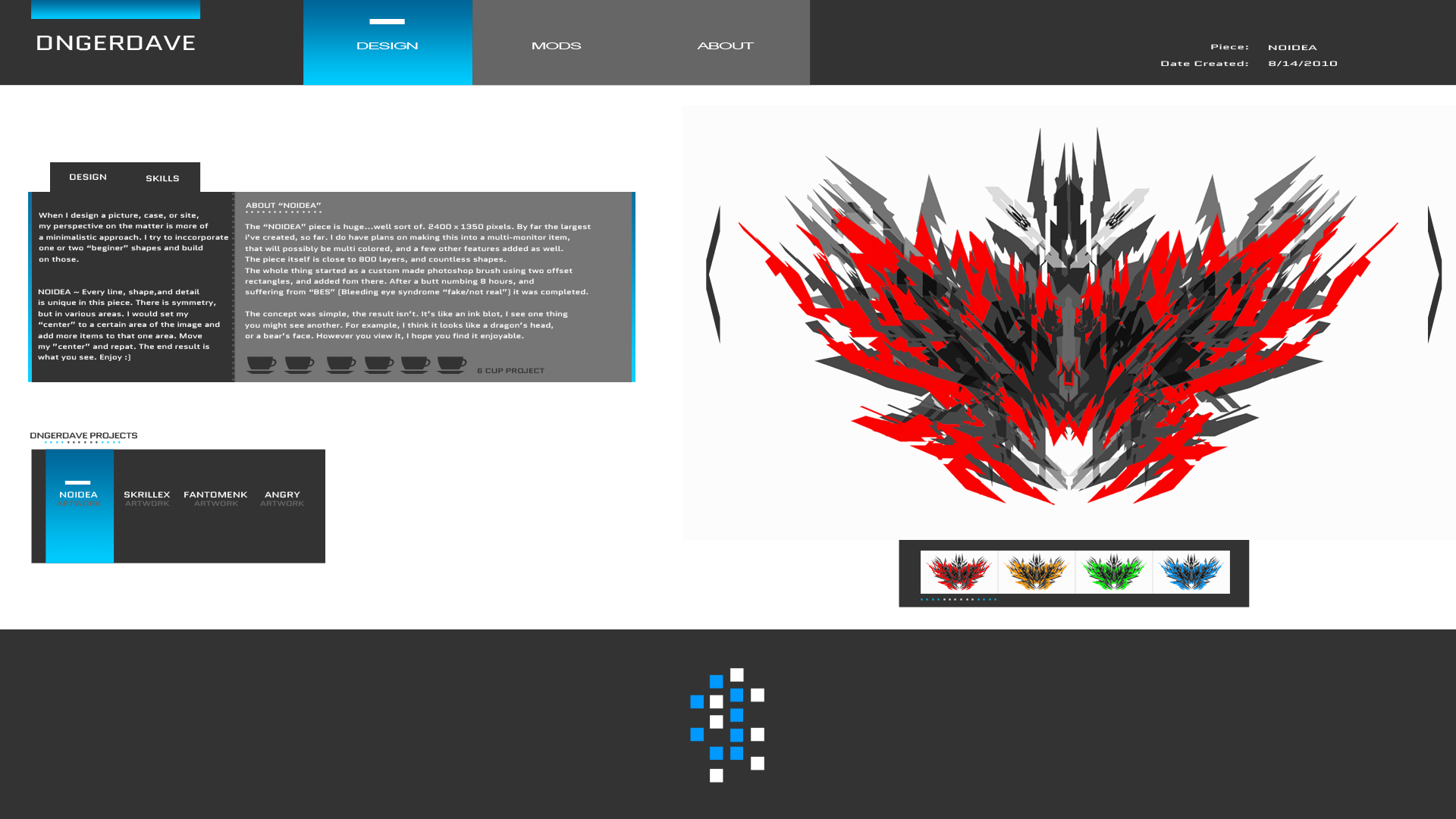 DNGERDAVE Website concept