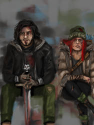Jon Snow and Ygritte-   Modern Dressed GoT