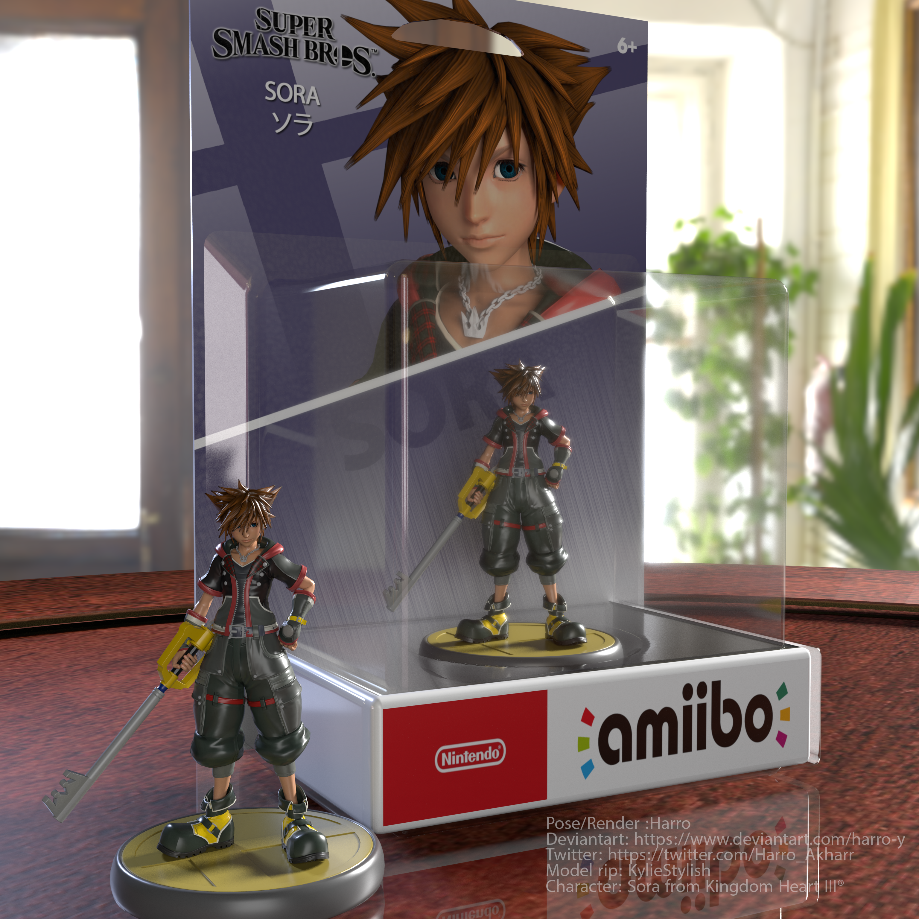 Custom Amiibo 3D Sora KH3 by Harro-Y on DeviantArt