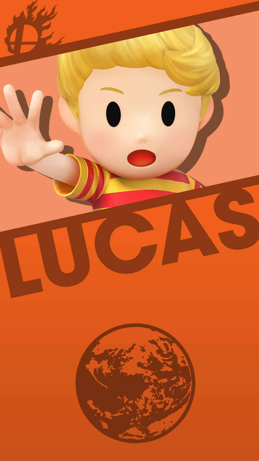 Lucas Smash Bros. Phone Wallpaper