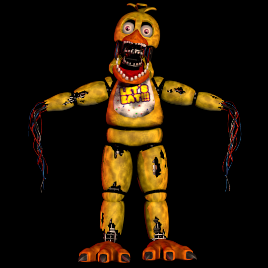 Withered Chica Suit Textures by DiscoHeadOfficial on DeviantArt