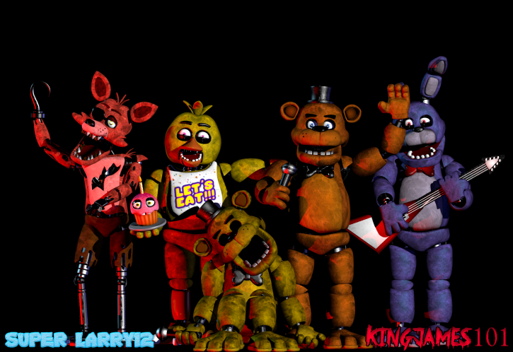 FNAF 1 Main Animatronics by zueiroooooooooooo on DeviantArt