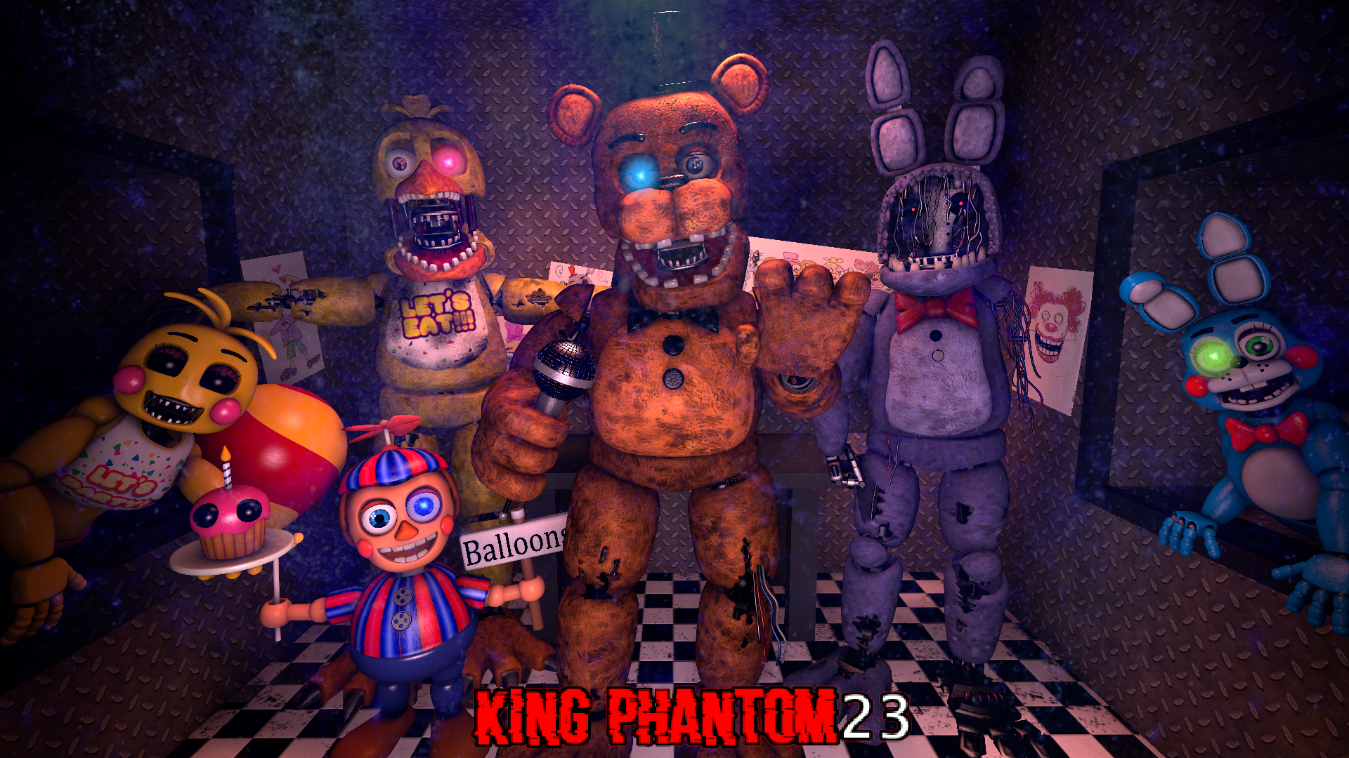 The Fnaf 4 Gang V.2 Remake by KingPhantom23 on DeviantArt