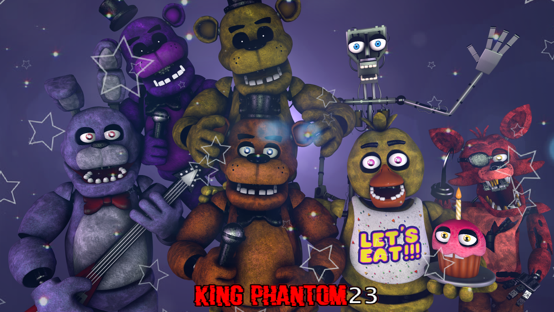 FNAF SFM The Fnaf World 2 Gang by KingPhantom23 on DeviantArt