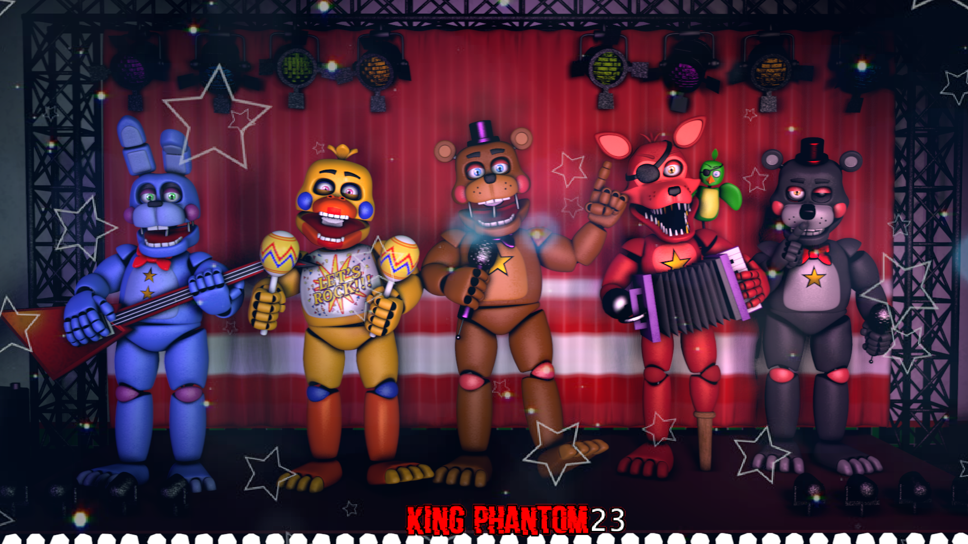 FNAF SFM Fredbear and Friends Gang by KingPhantom23 on DeviantArt