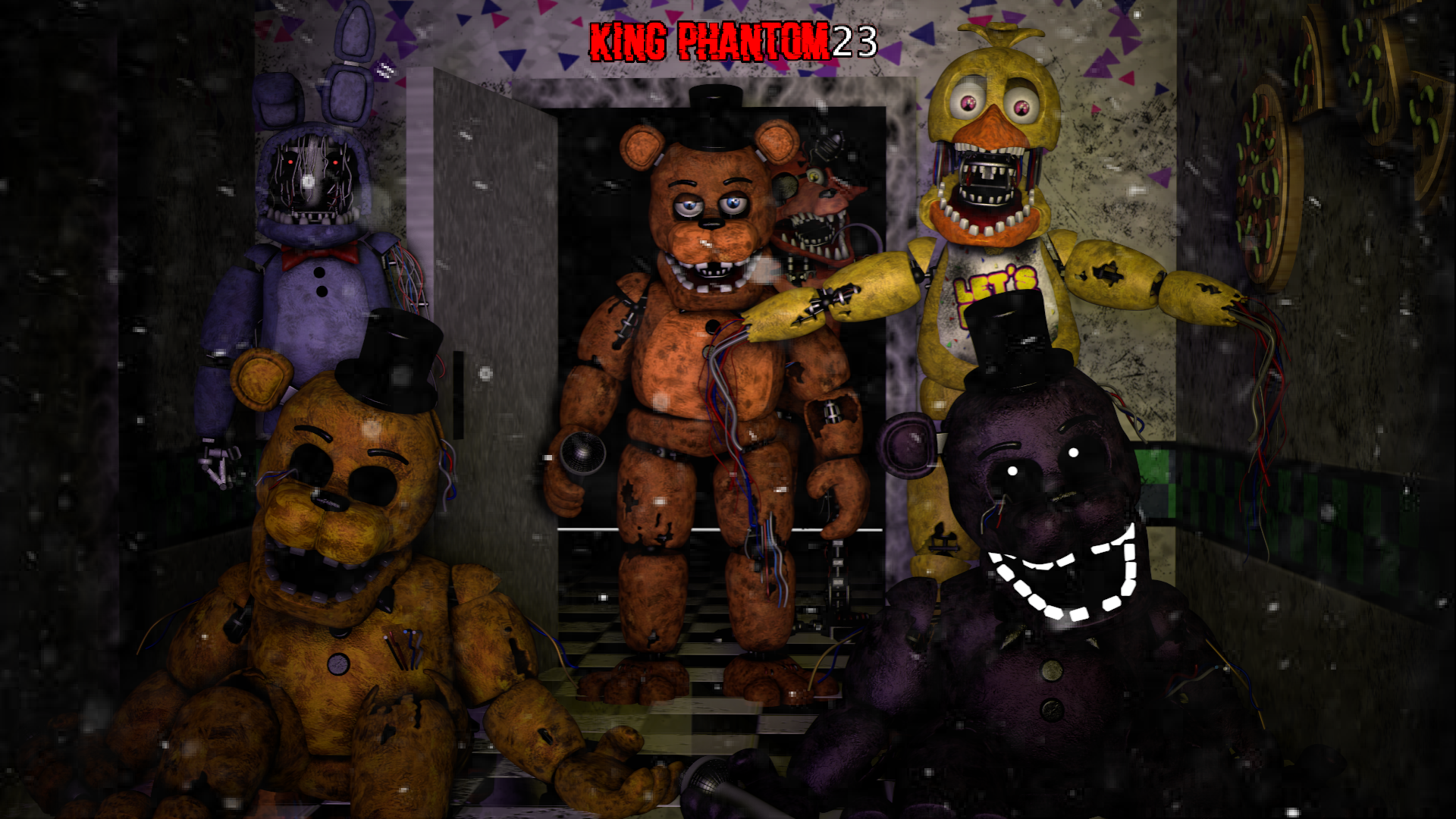 Fnaf Movie Main Gang Poster render by mysteriouspoggers12 on DeviantArt