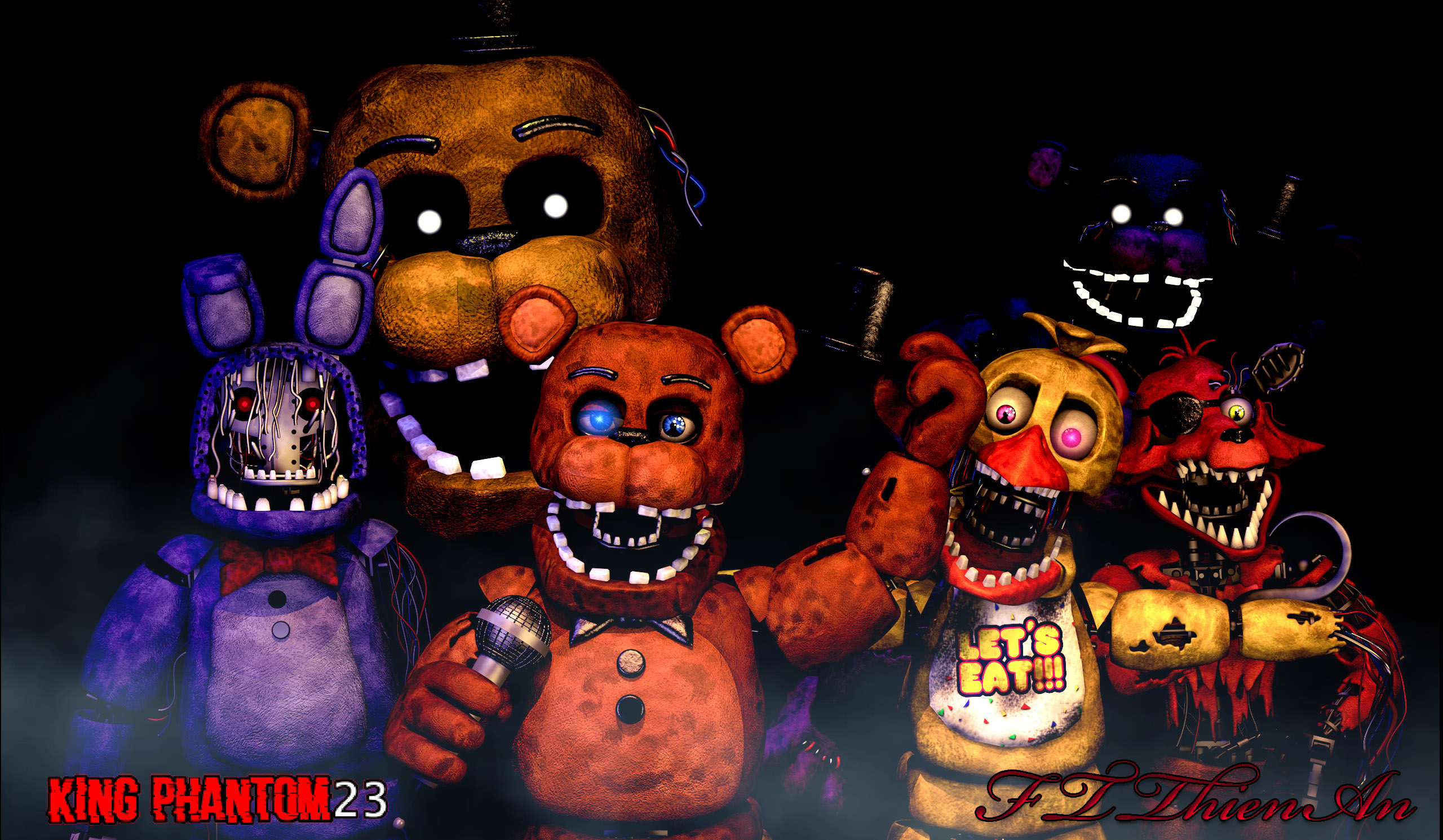 FNAF SFM The Fnaf World 2 Gang by KingPhantom23 on DeviantArt