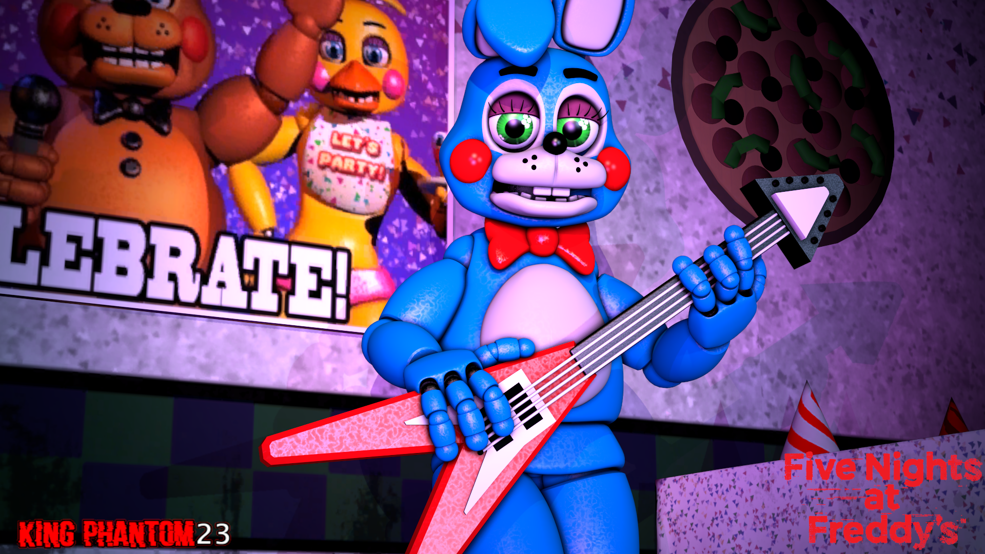 Fnaf 2 Extras: Toy Bonnie (Night Mode) by WFreddyProductions on DeviantArt