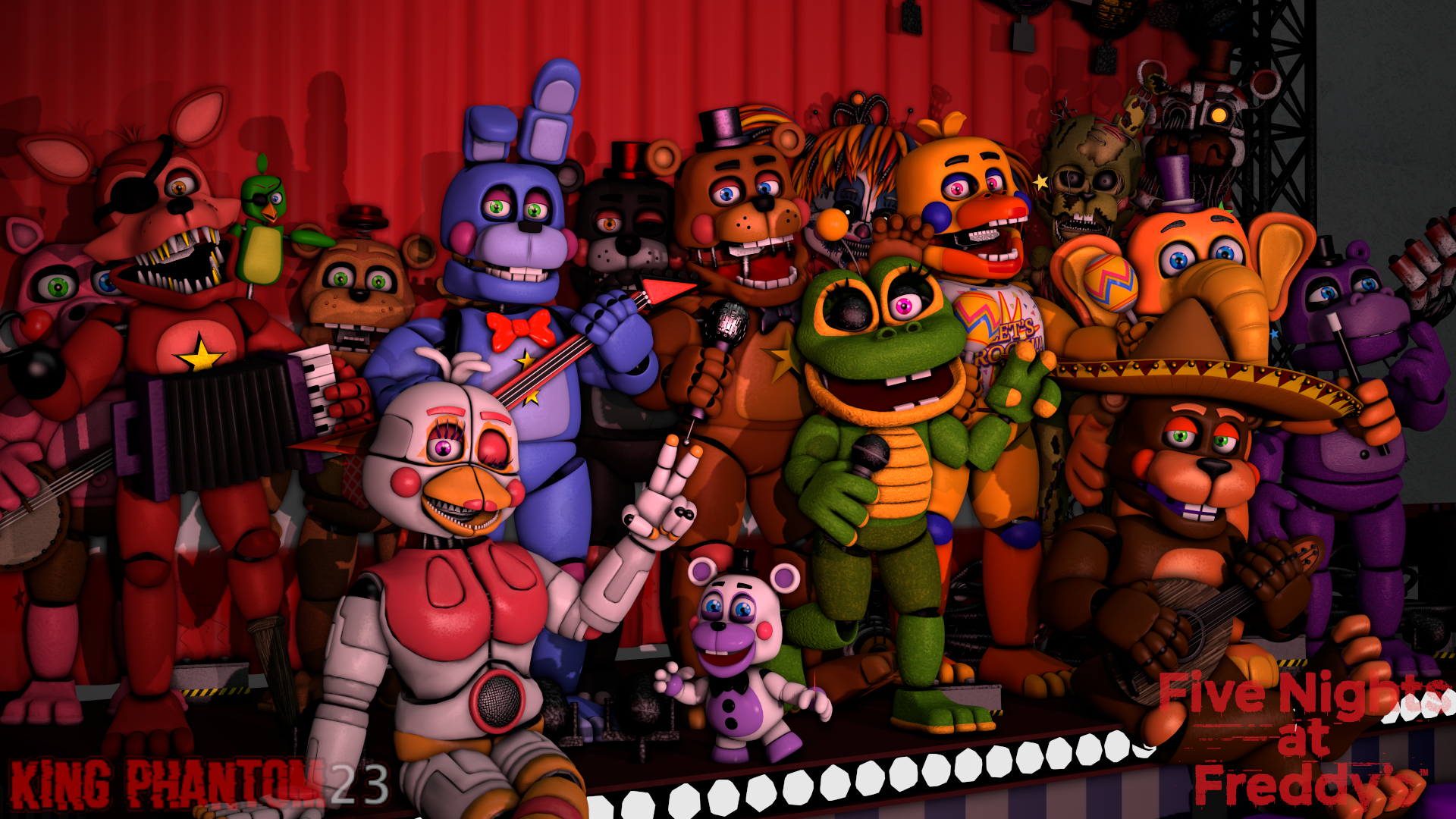 The Fnaf 4 Gang V.2 Remake by KingPhantom23 on DeviantArt