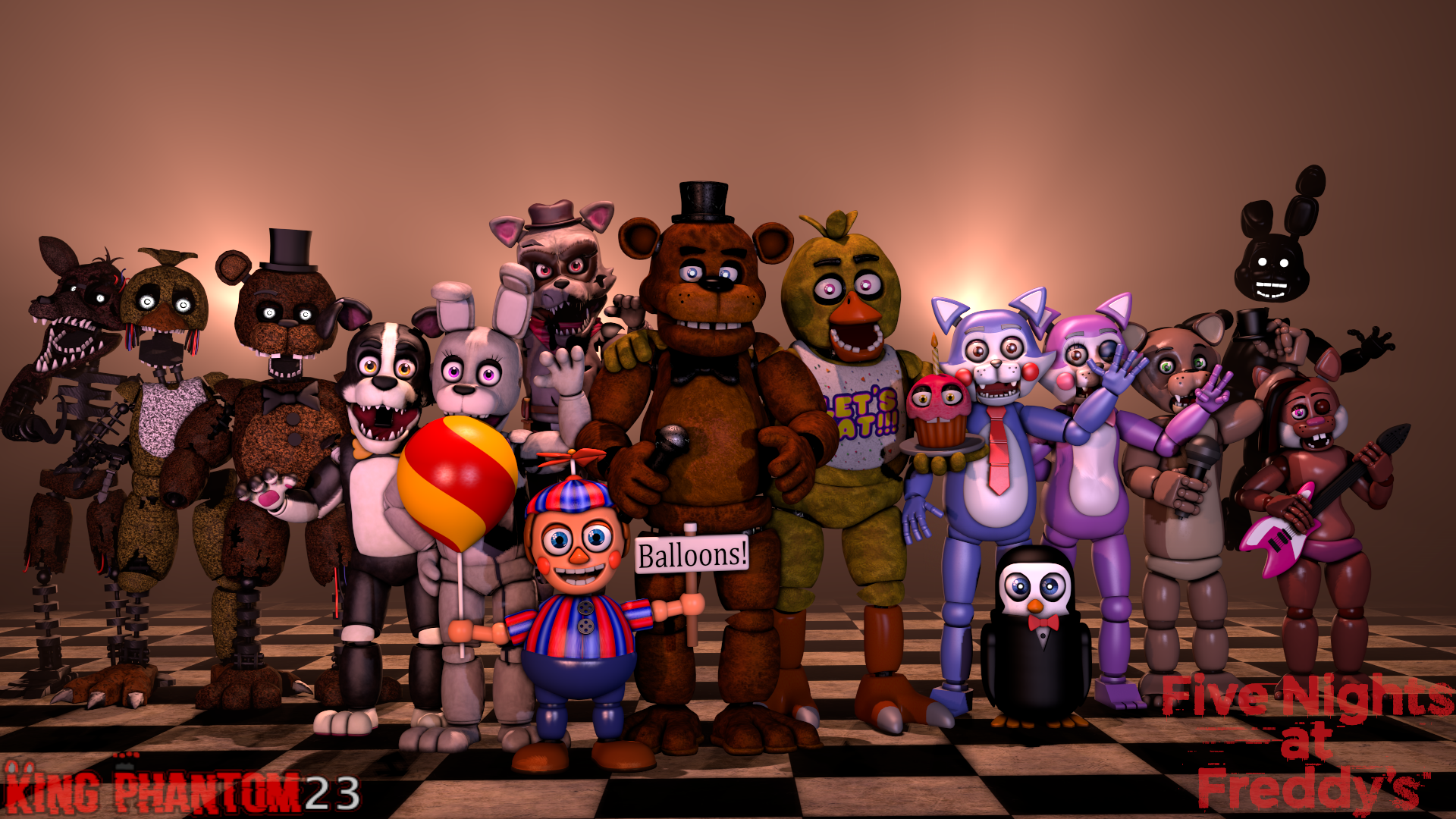 The Fnaf 4 Gang V.2 Remake by KingPhantom23 on DeviantArt