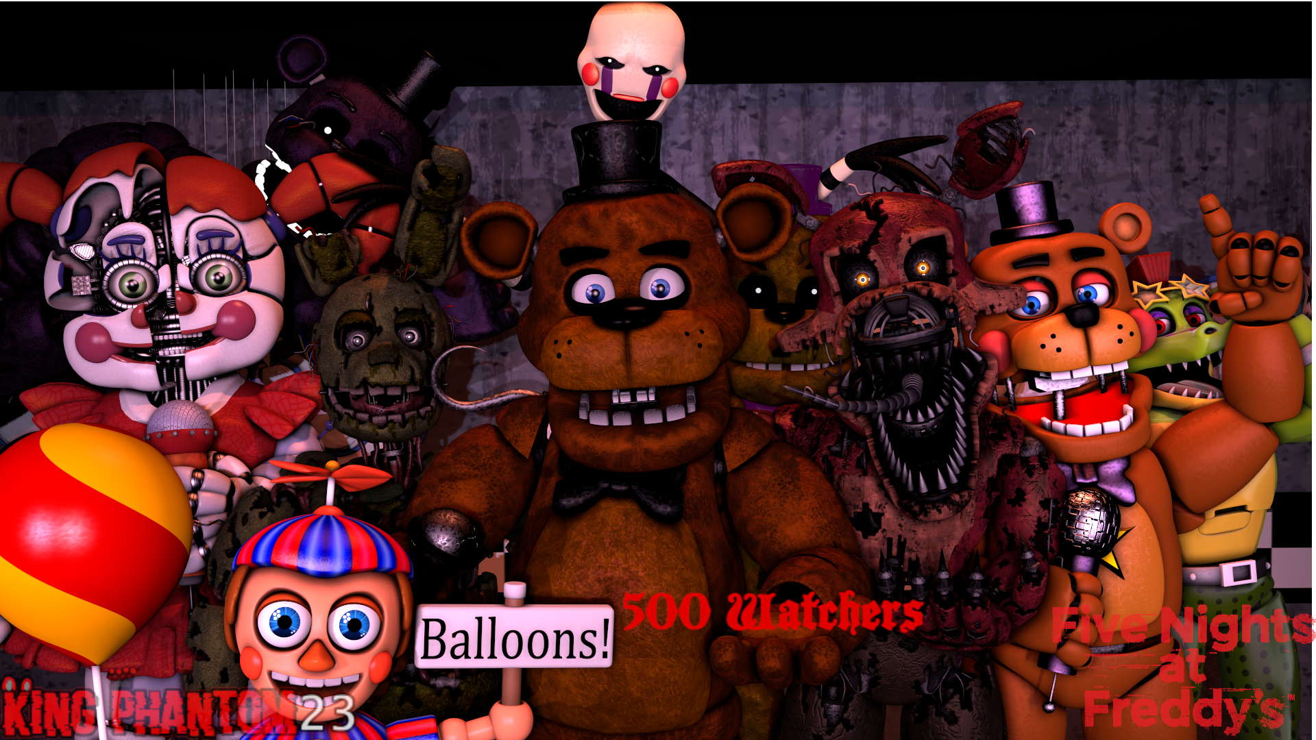 FNAF SFM Fredbear and Friends Gang by KingPhantom23 on DeviantArt