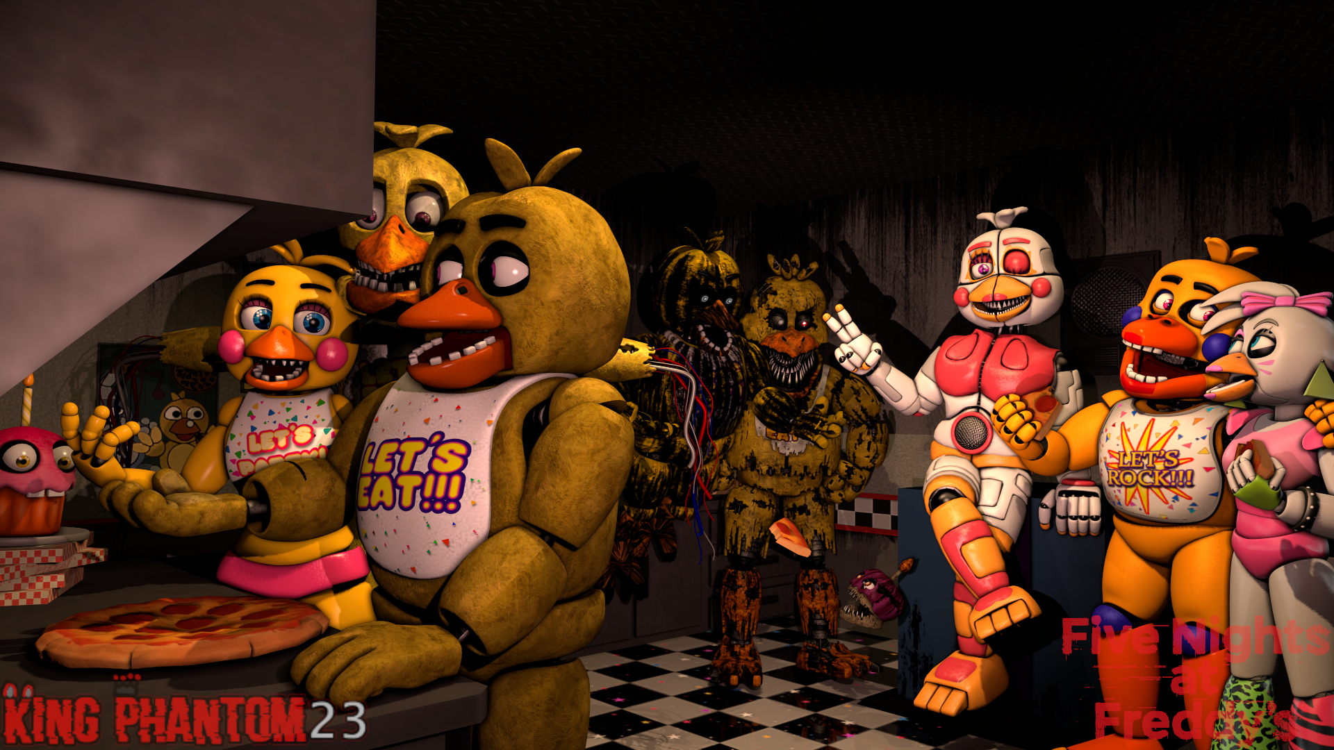 The Fnaf 4 Gang V.2 Remake by KingPhantom23 on DeviantArt