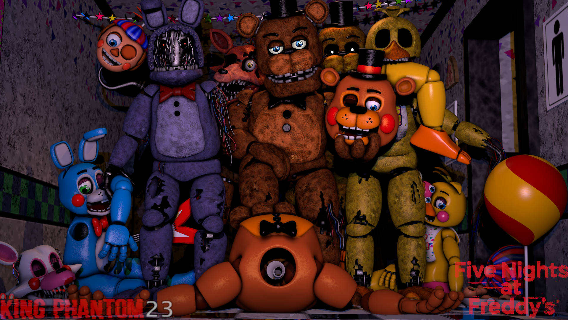 FNAF SFM The Fnaf World 2 Gang by KingPhantom23 on DeviantArt