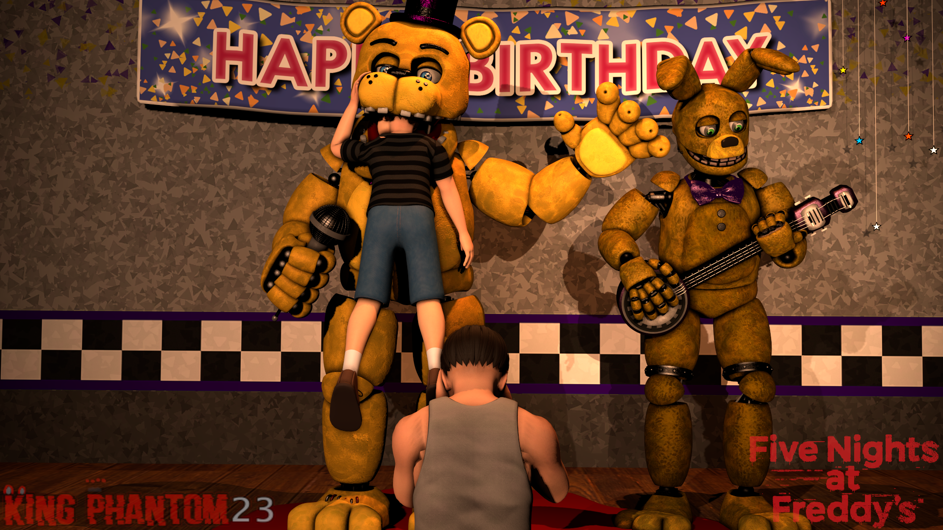 FNAF SFM Fredbear and Friends Gang by KingPhantom23 on DeviantArt