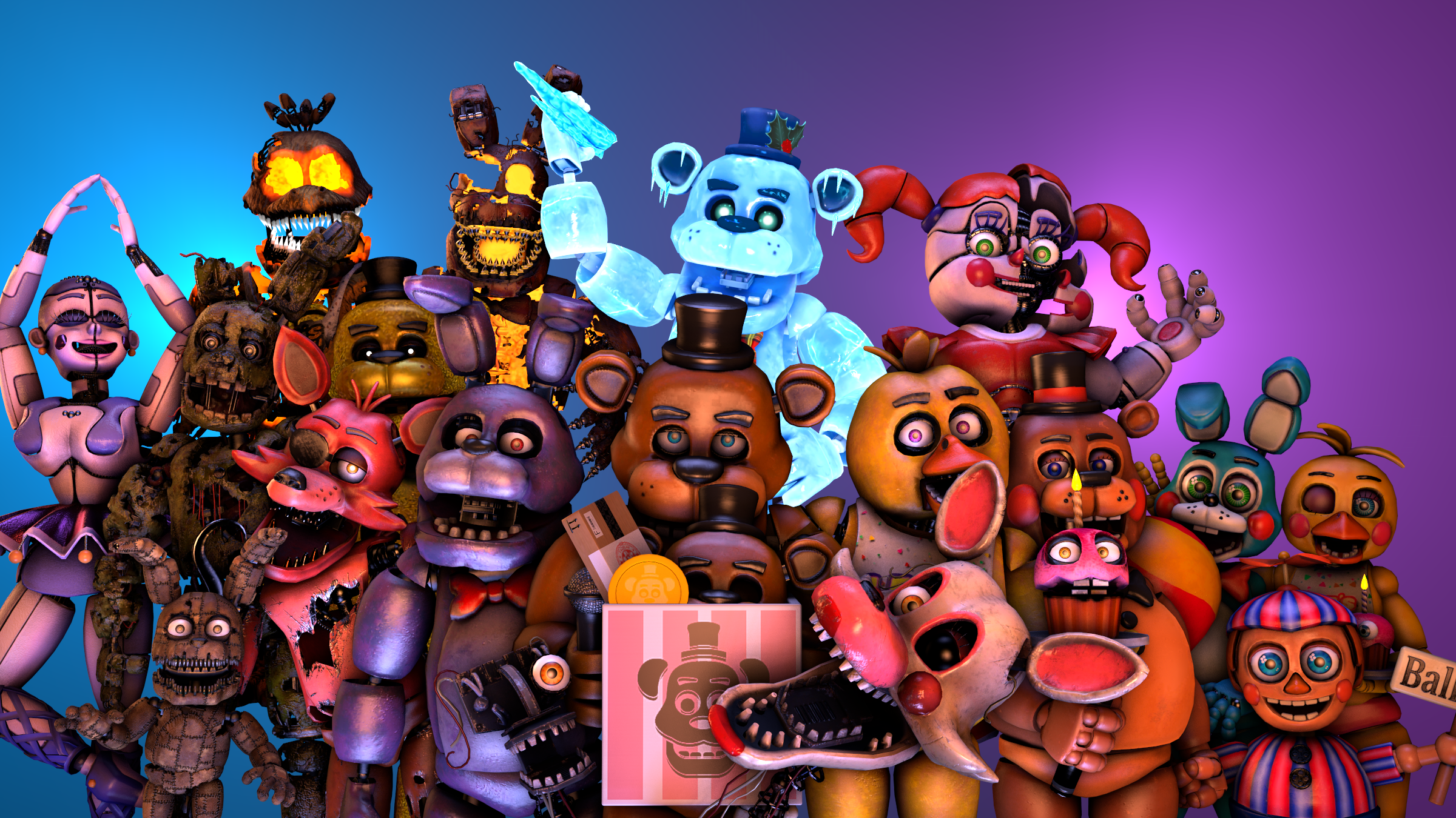 FNAF SFM Fredbear and Friends Gang by KingPhantom23 on DeviantArt