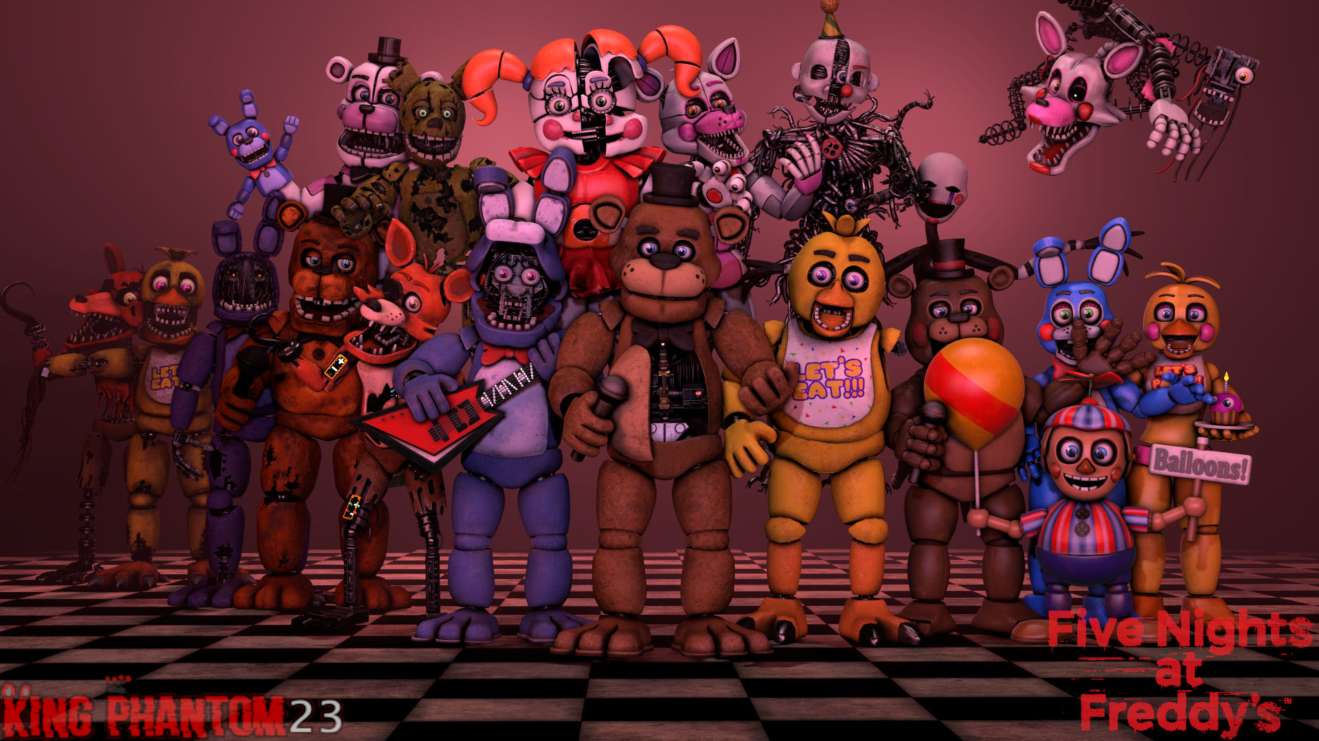 The Fnaf 4 Gang V.2 Remake by KingPhantom23 on DeviantArt