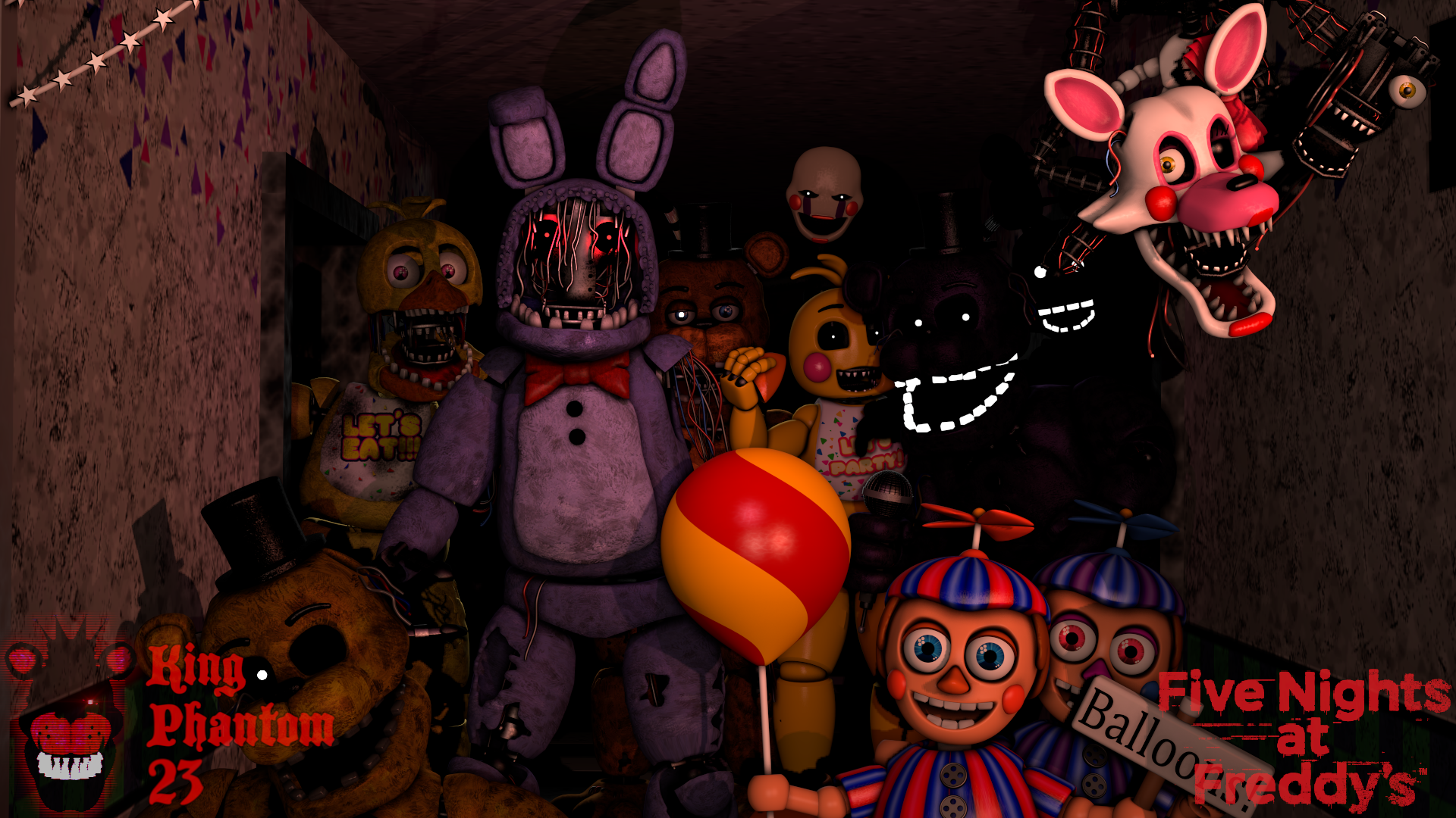 FNAF SFM The Fnaf World 2 Gang by KingPhantom23 on DeviantArt