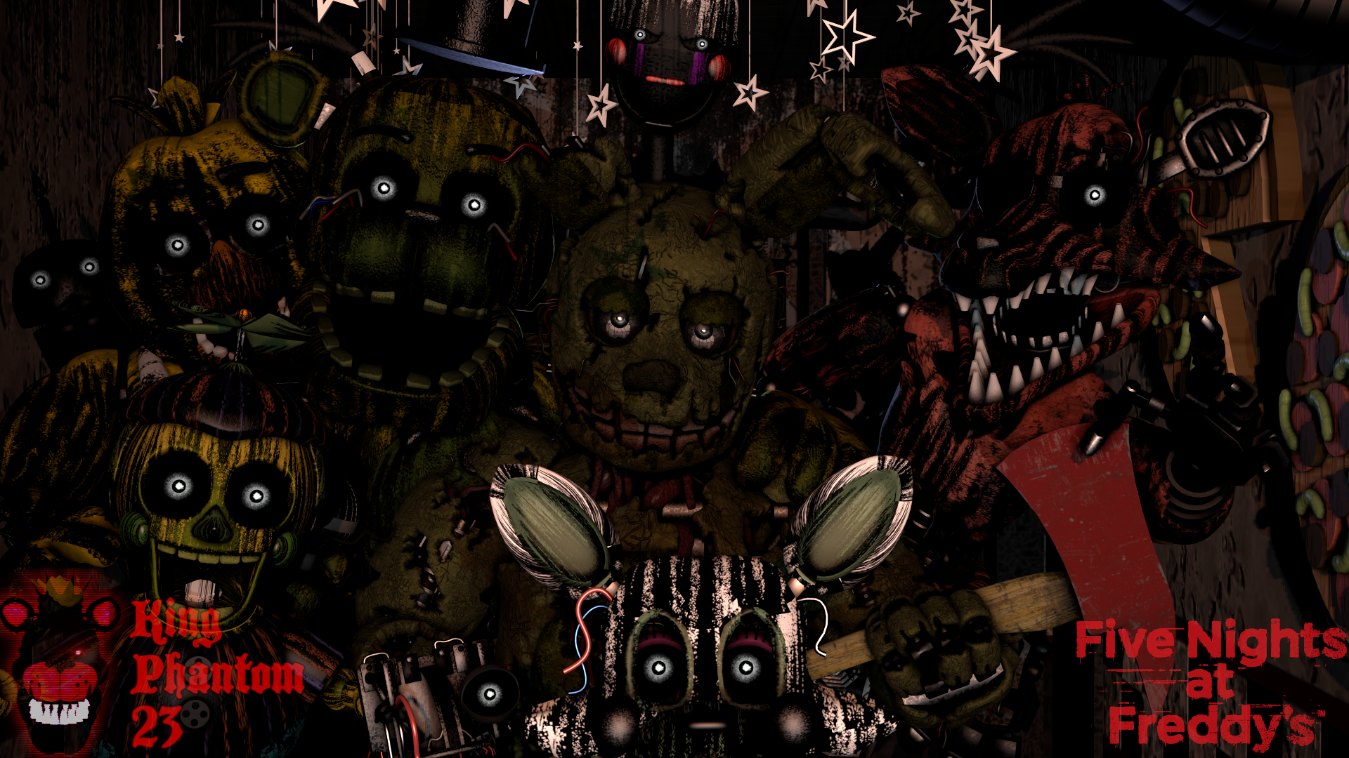 FNAF SFM Fredbear and Friends Gang by KingPhantom23 on DeviantArt