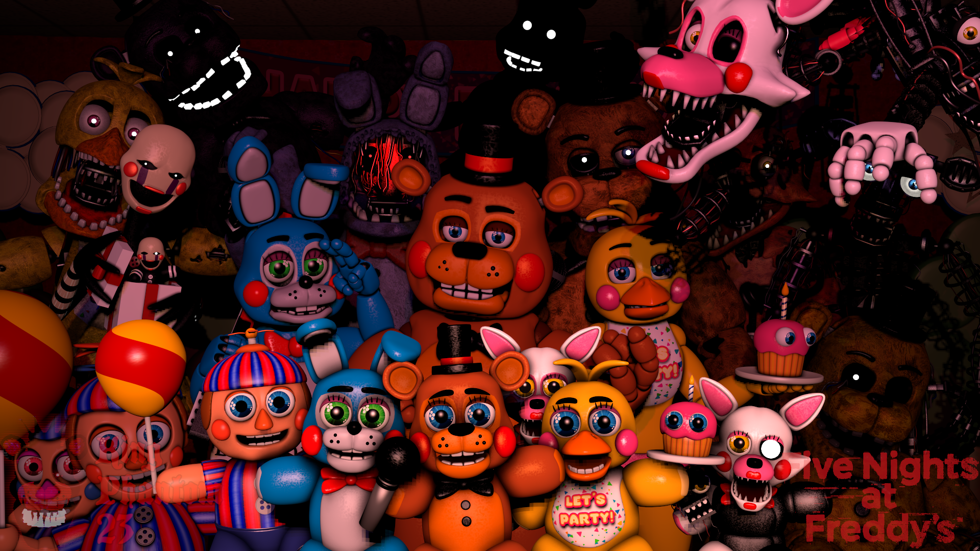 FNAF SFM Fredbear and Friends Gang by KingPhantom23 on DeviantArt