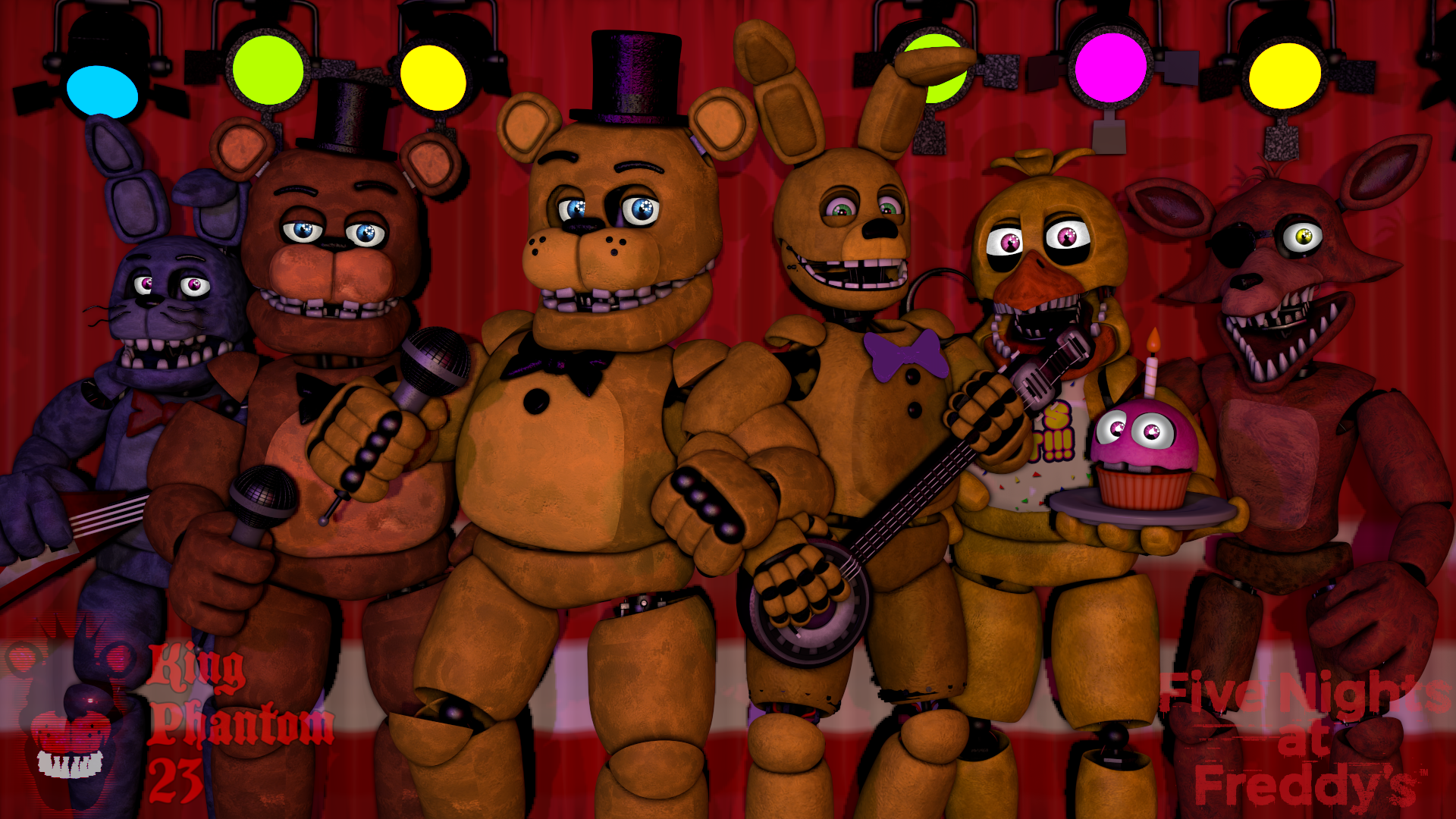 FNAF SFM Fredbear and Friends Gang by KingPhantom23 on DeviantArt